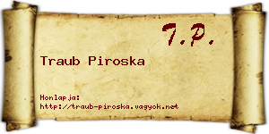 Traub Piroska névjegykártya